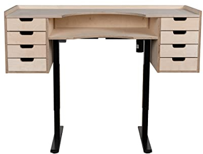 Arbor Garden Solutions Robofex Craftsperson/Jewellers Table, Auto Electric Height-adjustable Workbench - 8x Drawers