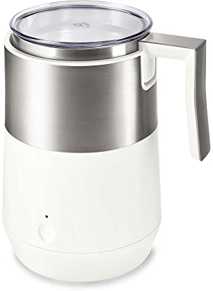 Tchibo Induktions-Milchaufschäumer, ohne Anbrennen, spülmaschinengeeigneter Rührbehälter, warmer und kalter Milchschaum, für Latte Macchiato, Cappuccino und Kakao, Cremeweiß