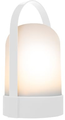 Remember Leuchte URI, H 15 cm, Ø 8.5 cm, Kunststoff/Pulverbeschichtetes Metall – Tragbare LED Designlampe für Innen und Außen, dekorative Akkuleuchte für Garten, Balkon oder Wohnzimmer