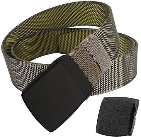 TENINE 2 in 1 Wendegürtel für Herren Frauen, Herrengürtel Umkehrgürtel Doppelseitiger Lässige Unisex Taktischer Gürtel Einstellbare Metall & YKK Schnallen, 1 Gürtel 2 Farben