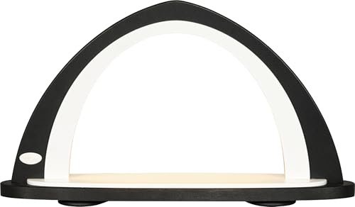 weigla - Leerbogen original Erzgebirge I LED Lichterbogen zum Dekorieren mit LED Beleuchtung I schwarz-weiß I Schwibbogen zum Bestücken I Deko innen für Weihnachten und das ganze Jahr I aus Holz