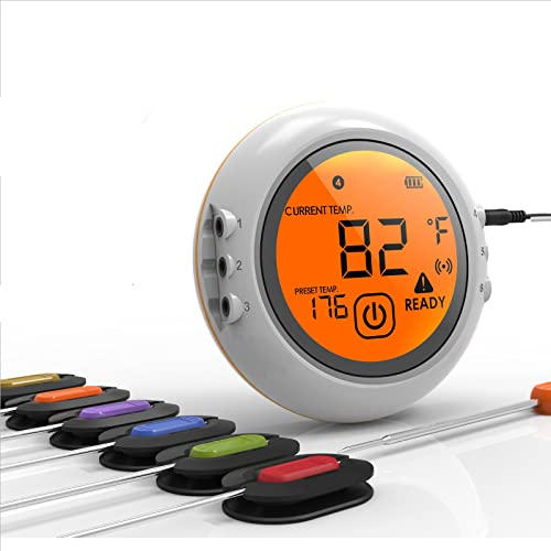 ESASAM Smart BBQ Thermometer, Wireless Bluetooth Food Kitchen Oven Thermometer, Wireless Meat Thermometer, For Meat Food Grill Thermometer