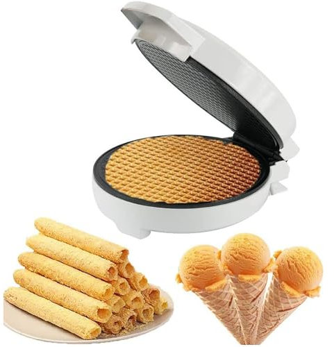 Máquina Para Hacer Conos De Gofres Eléctrica, Máquina Para Hacer Conos De Helado De 1100 W, Revestimiento Antiadherente, Calentamiento Rápido Y Uniforme, Para Pizzas, Panqueques, Tortillas, Quesadilla