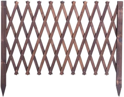 ELzEy Zaun/Holzzaun/Gitterdekoration/Teleskopzaun/Gartenzaun für den Außenbereich/Haustierzaun (B94 cm)