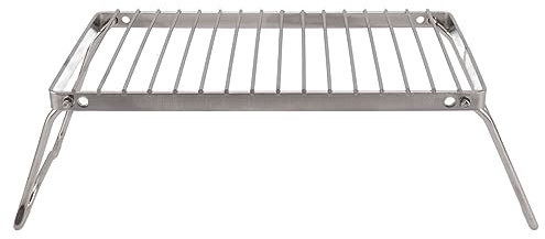 Folding Camping Grate Stainless Steel Adjustable Height Camp Fire Cooking Racks for Outdoor, Backpacking Grill for Camping and Picnic