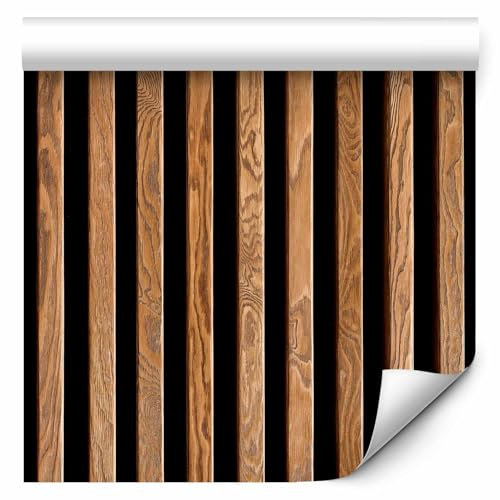 murando - Papier Peint Imperméable, Tapisserie Murale, Bois 3D, 10 m