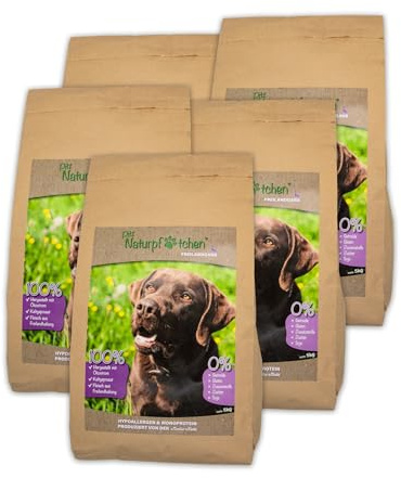 Naturpfötchen Freilandgans - 100% kaltgepresst- hergestellt von der Markus Mühle - umweltbewusst - Premium Hundetrockenfutter (5x5kg)