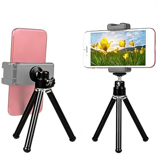 Flexibelt Ministativ i Aluminium för Kamera och Webbkamera, Portabelt Bordsstativ med Justerbara Ben för Fotografering