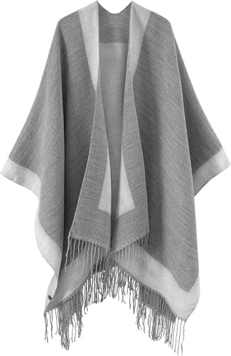Danfiki Poncho Châle Femme Wrap Cape Cardigan Écharpe Cape Épaissie