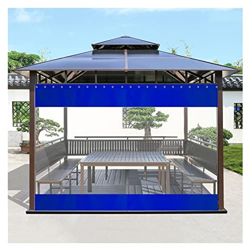 Cortinas transparentes impermeables para exteriores y garaje, lona personalizable a prueba de desgarros (7 x 7 pies)