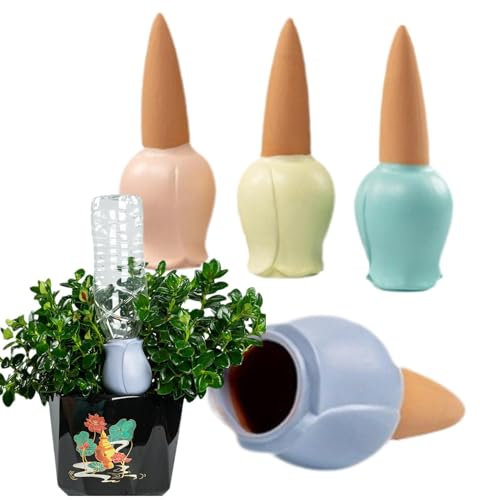 Pics d'arrosage en terre cuite, arrosoir en terre cuite pour , 4 x pics automatiques décoratifs en forme de | Arrosoir de jardin pour en argile, arrosage automatique facile à