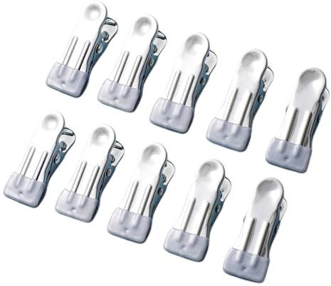10pcs Towel Holders For Outdoor Use Stainless Steel Heavy Duty Clothes Pins Holders Easy To Carry Metal Clothespins