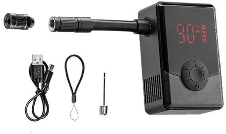 Pompa Per Pneumatici Ciclismo - Compressore Senza Fili Infrantoio Per Pneumatici | Pompa Per Bici Elettrica Ad Aria Portatile Display Digitale | Inflatore Compatto Senza Fili Con Protezione