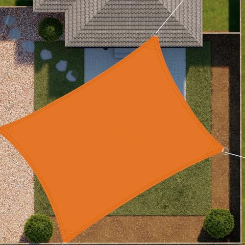 SRHIMEOS 4x8m Vela Ombreggiante Impermeabile E Resistente, Tende a Vela Parasole Esterno con Protezione UV, Rettangolare Telo Ombreggiante da Giardino, Terrazza, Cortile O Balcone