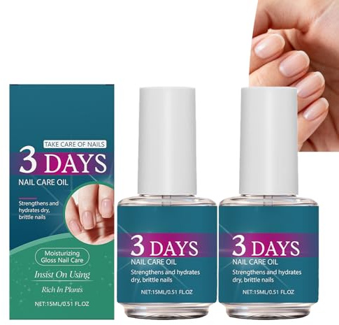 Olio per la cura delle unghie, balsamo per cuticole con infusione di vitamina E e lavanda per idratare, idratazione profondamente nutriente per unghie sottili e ruvide (2 pezzi)