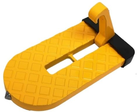 estribo vehículo escalera techo coche Pedal de escalada para coche engrosado para SUV todoterreno, cerradura de puerta, reposapiés universal, gancho, escalera auxiliar antideslizante(Yellow)