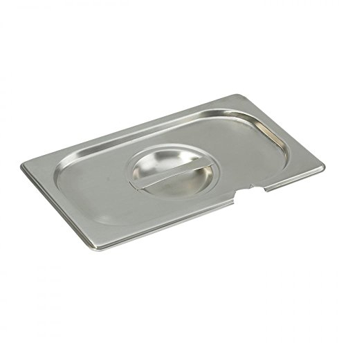 Stainless Steel 1/4 Gastronorm Container Pan Notched Lid, Bain Marie, Gastro Food