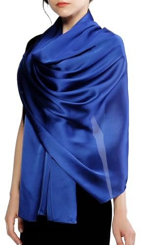 RIIQIICHY Stola Damen Festlich für Abendkleid Hochzeit Königsblau Schal Tücher Schultertuch Sommer