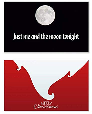 Me And Moon Foto-Kunst Weihnachtskarte mit Aufschrift „Merry Christmas“