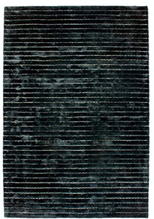 KADIMA DESIGN Flachflorteppich im Streifen-Look Rime 120 x 170 cm Anthrazit/Multi 70% Viskose, 30% Wolle Handgewebt