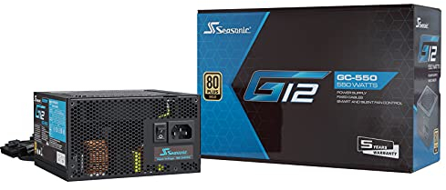 Seasonic PC-Netzteil - G12 GC-550 80 PLUS Gold - ATX 12V, hoher Wirkungsgrad, optimale Kühlung, stromsparend & leise 550 W