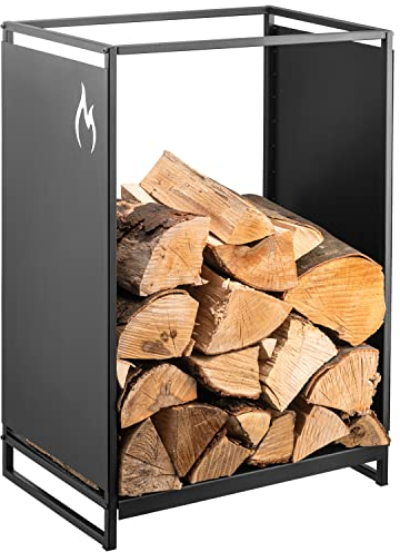 Kos Design Kaminholzregal Innen - Holzaufbewahrung perfekt organisiert: Holzunterstand für Brennholz, Brennholzregal, Kaminholz-Lager, Metall-Feuerholzregal und effiziente Holzaufbewahrungslösungen