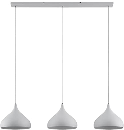 Ceiling Light 'Elamira' dimmable (Modern) in White Made of Metal for e.g. Living Room & Dining Room (3 Light Sources, E27) from Lindby | Pendant Lighting, lamp, Hanging lamp, lamp, Ceiling lamp