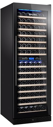 GGM Gastro Weinkühlschrank 2 Zonen 450 L 160 Flaschen 176,9 cm | Ideal für den gewerblichen Dauereinsatz, präzise digitale Temperatursteuerung, abschließbare Tür, zeitsparende Reinigung