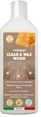 Clean&Wax - Detergente de madera con cera para parquet, laminado y suelo de madera - 1 litro - 1 unidad