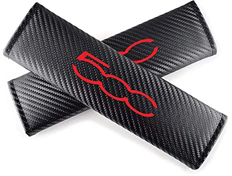GRFIT 2Pcs Imbottiture per Cinture di Sicurezza per Fiat 500, Imbottiture per Cinture di Sicurezza Imbottiture per Cinture