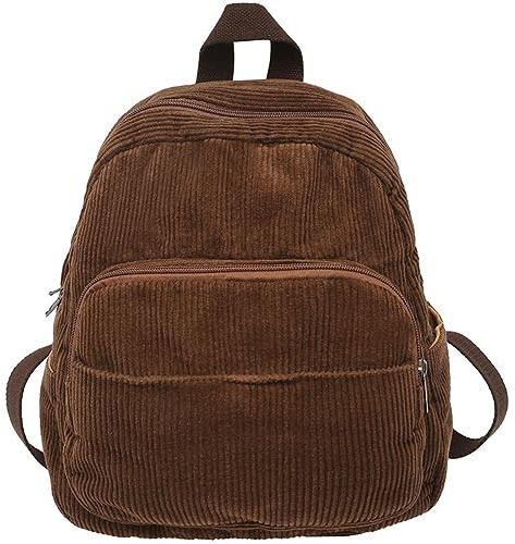Makukke Rucksack Damen Klein, Cord Cityrucksack Rucksäcke Daypacks Damen Rucksackhandtaschen Rucksack Für Lässig Schule Travel Wandern Arbeit