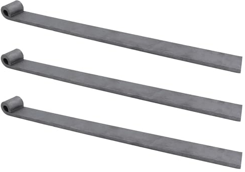 Lot de 3 charnières de hayon de remorque - Couleur unie - 12,5 mm - À souder sur 460 mm de long