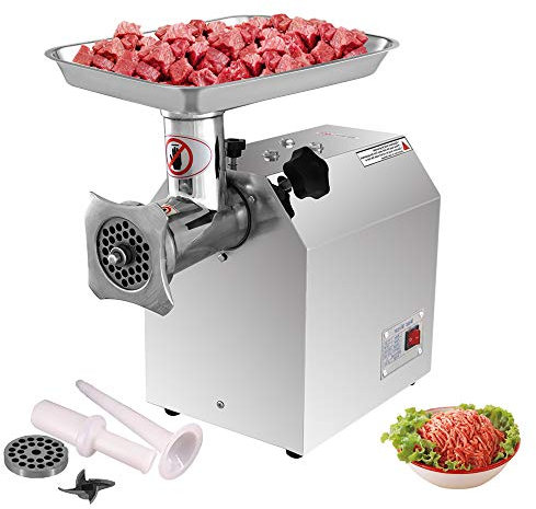 800/1100W Commercial Mincer, Butchers Meat Grinder, Stainless Steel Meat Chopper, Heavy Duty Grinding Meat Machine