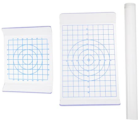 HAWILLOSCH 3pcs Acrylic Clay Board Set with Large Small U-Shaped Pressers and Solid Acrylic Clay Roller for Handmade DIY Crafting and Polymer Work