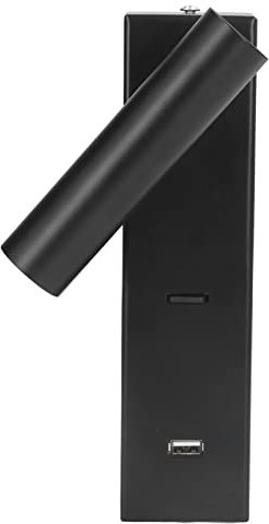 Beufee An der Wand montierte Leseleuchte, LED-Wandleuchten, LED-Leseleuchte, Wandleuchte, Wand-Leseleuchte mit Schalter, USB-Anschluss für Schlafzimmer