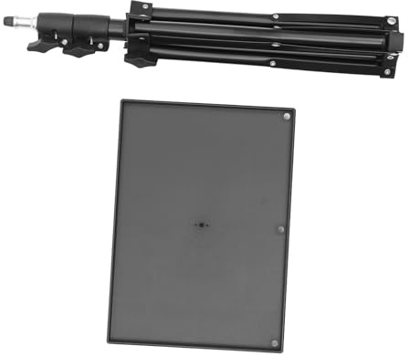 WESIEVYA Projector Table Tray with 1.1m Tripod Stand for Home Use, Laptop and Book Stand Compatible, Portable Utility Shelf for Bedroom and Office