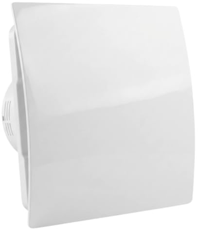 Whisper Pro-Design Badlüfter - Mit Nachlauf + Feuchtigkeitssensor - Ø 125 mm - Weiß - Energieeffizienter Badezimmerlüfter