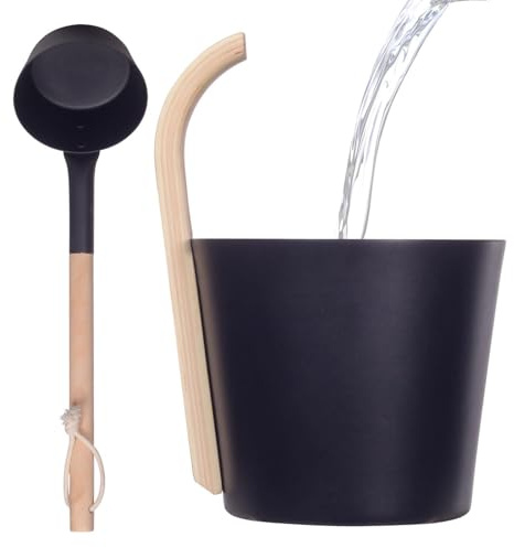 Cubo de sauna seca, juego de cubos de sauna | 7 l para sauna interior, depósito de agua de baño de aluminio, resistente al calor, una necesidad para - y bañera de hotel