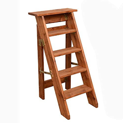 Ladder Stool Household Solid Wood Ladder Chair Dual-use Folding Step Stool Indoor Ladder Flower Stand