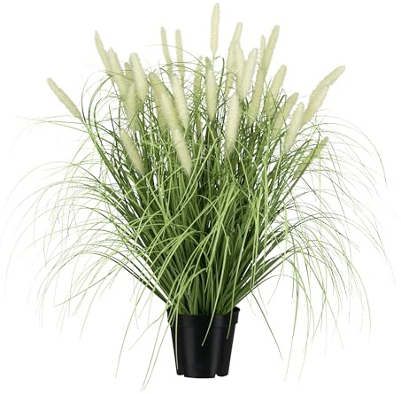 CREATIV green künstliches Ziergras 65cm im Topf I naturgetreues künstliches Pennisetum-Gras I hochwertige & dekorative Dekopflanze für Innen I Kunstpflanze im Topf