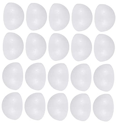 GALPADA 200 Piezas hemisferio de espuma de bola bolas de espuma para manualidades Accesorios de arreglo floral Bolas semicirculares blancas espuma media caña Arreglo de adviento