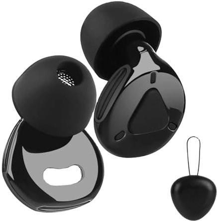Tranquil Noise Filtered Earplugs – Up to 42 dB Noise Reduction, Reusable Silicone Plugs with Advanced Filters, 4 Sizes for Custom Fit, Cord & Case – Perfect for Concerts, Sleep, Travel, Work