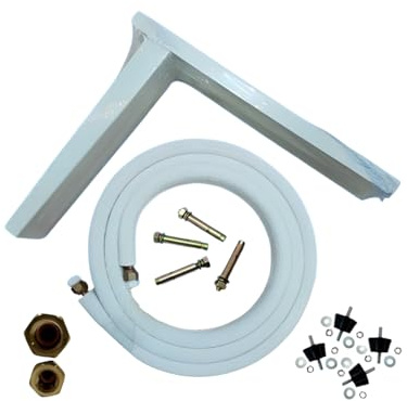 Kit Instalación Aire Acondicionado Split 3 m y 5 m | Tubo Cobre 1/4‑3/8 + Soportes en L + Silentblocks + Tacos + Conexiones Abocardadas | HTW-SK3M1438-EST2 | Compatible Multimarcas (3 metros)