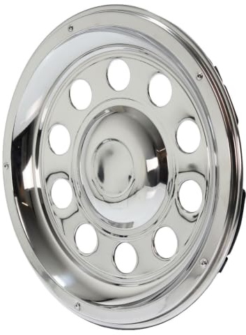 Tapacubos 22,5 pulgadas rectos de acero inoxidable - compatible con DAF XF XG CF con 22,5 de llantas de acero para camiones. Zierblende Abdeckung Radkappe LKW