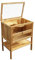 Wooden Rodent Cage 60x40x80cm with 3 Floors, Acryl Glass Front & Hinged Cover for Hamster, Mice etc