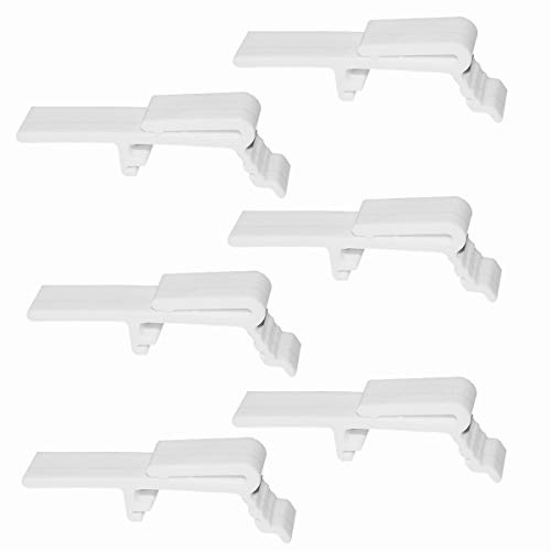6pcs Valance Clip Vertical Blinds Dust Cover Holder Bracket for 1-1/2 or 1-9/16 Head Rails Across The Top