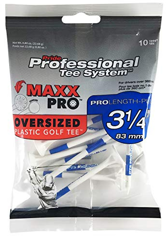 Pride MaxxPro Golftee aus Kunststoff, übergroß, 7,6 cm, 10 Stück