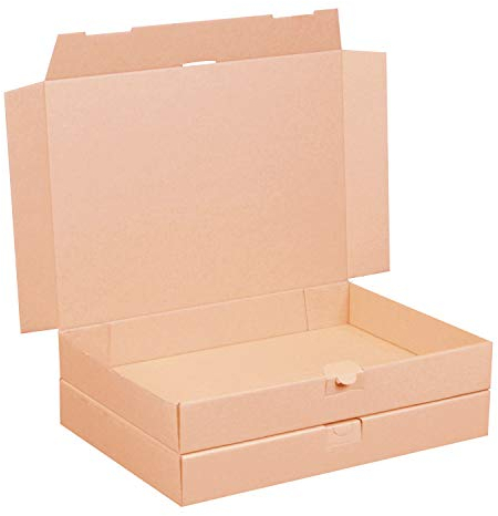 smiley pack 50 Maxibriefkartons 350 x 250 x 50 mm braun (50 Stück) DIN A4+ B4 Maxibrief Versandkarton für DHL DPD GLS Hermes Warensendung Büchersendung mit Steckverschluss