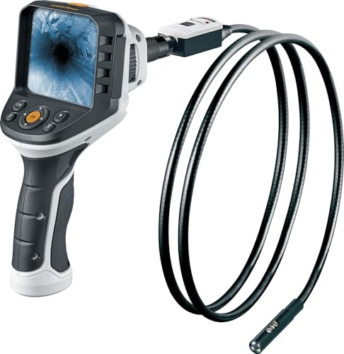 Laserliner VideoFlex G4 Duo Endoskopkamera mit Licht | Sonde 1 m / Ø 6 mm, Inspektionskamera für Rohre, Hohlräume und KFZ, Wasserdichte Rohrkamera, Wechselbare Ansichten