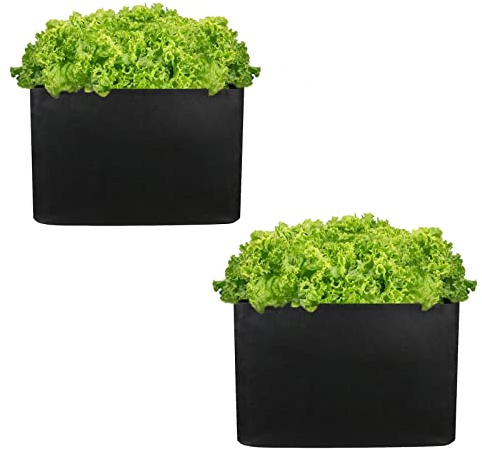 MEUMITY 2 sacchetti per piante in feltro, per giardinaggio, piante e piante traspiranti, in tessuto rialzato, per piantare letti, piantare carote di pomodoro